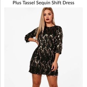 Boohoo Plus Sequin Dress